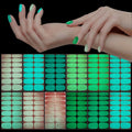 XEAOHESY 12 Sheets Luminous Solid Color Nail Polish Strips with Nail File Self-Adhesive Glow in The Dark Gel Nail Strips Bright Color Nail Stickers Full Nail Wraps for Women Nail Art