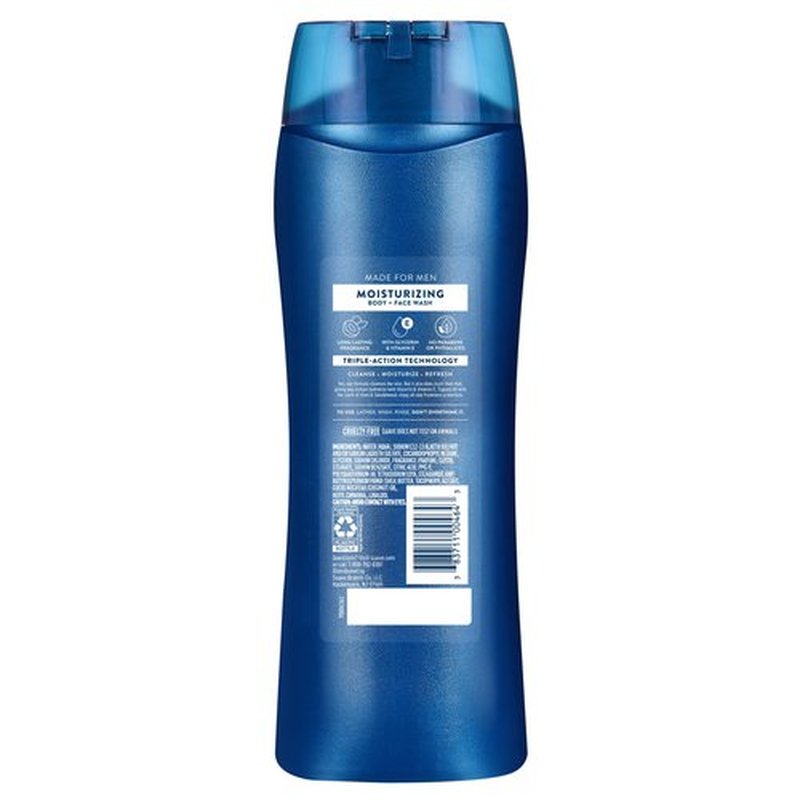 Suave Men Ultra Moisturizing Body & Face Wash, Shea & Sandlwood Scent, No Parabens, No Phtahaltes, 18 Oz Pack of 6