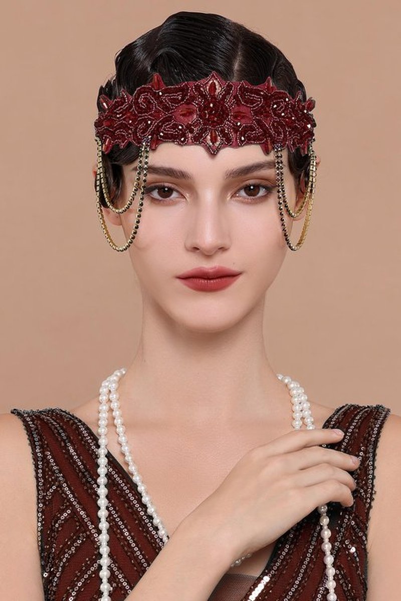 BABEYOND 1920s Flapper Headpiece Roaring 20s Headband Great Gatsby Headband for Women Vintage Hair Accessory