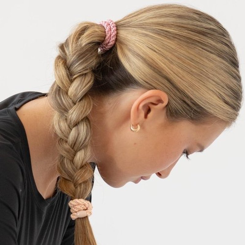 L. Erickson Pink Hair Ties for Thick Hair, Grab & Go Pony Tube, 15 Pack, Think Pink, Thick No-Crease Bands with Strong Hold, Damage-Free Design, Bold Feminine Color Set