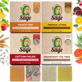 Age of Sage Natural Bar Soap Gift Set for Women Vegan Bath H made Cold Process Artisan with Essential Oil, Aromatic All Moisturizing Wash Soaps, Fragrant Victorian Scent (4 Pack) 1 Count (Pack of 4)