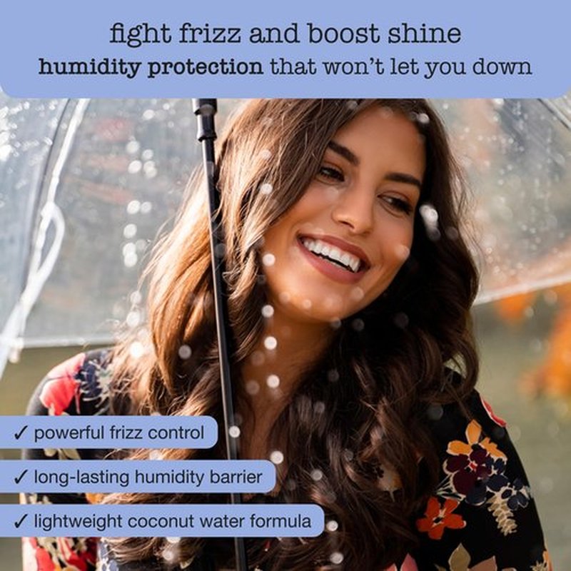 SAUCE BEAUTY Coconut Water Anti-Humidity Hair Spray 5.2 Fl Oz, Frizz Control with Coconut Oil, Seaweed & Algae Extracts, Adds Shine & Softness, Lightweight & Non Greasy, No Sulfates & Parabens