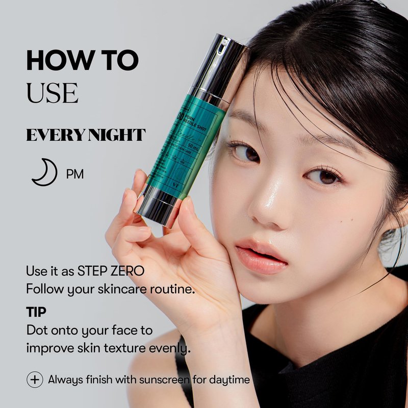 VT COSMETICS PDRN Reedle Shot 100 Serum with Vegan PDRN, Centella Asiatica & Spicule Microneedling Formula, Korean Skin Booster, 1.69 fl oz(50ml)