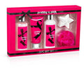 Fragrance Bath & Body Collection Gift Box, Includes Shower Gel, Body Lotion, Body Scrub, Bath Bomb & Sponge (Pretty in Pink) – Mother's Day Gift for Mom