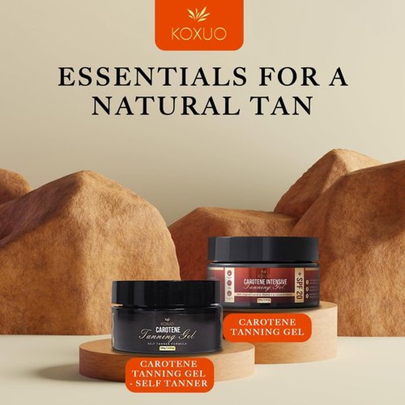 Carotene Tanning Gel – Self Tanner for Indoor Tanning & Outdoor Tanning Gel – Natura Looking Bronze Glow 100g / 3.53 fl oz
