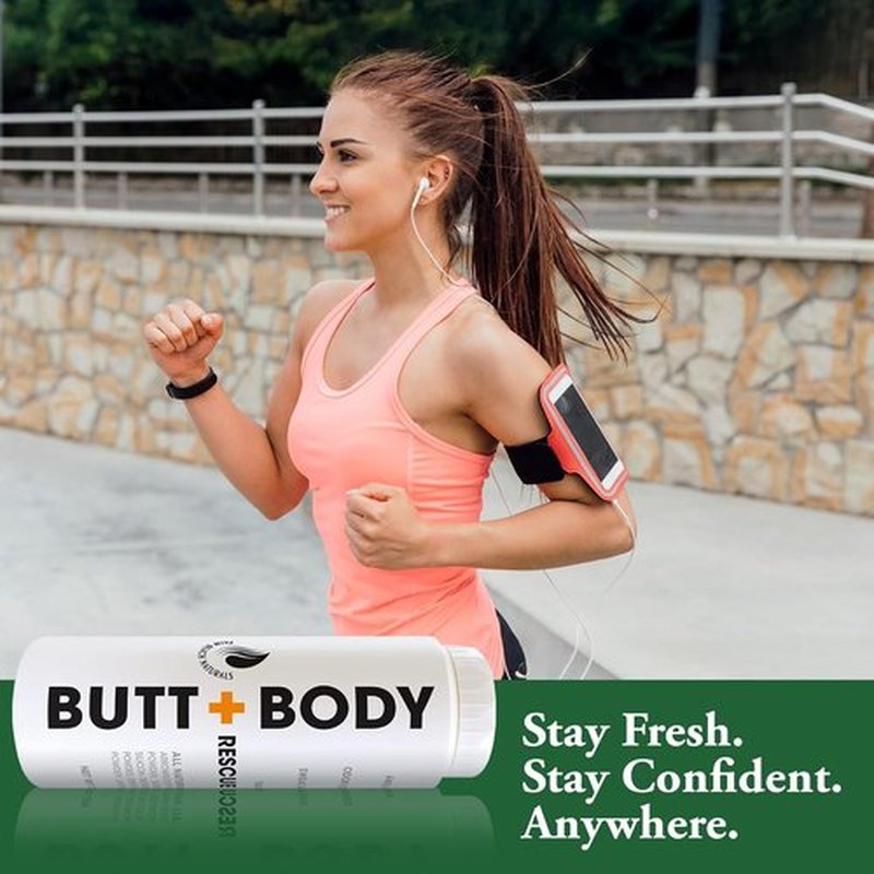 Palm Beach Naturals Butt & Body Rescue Powder | Talc-Free Whole Body Deodorant for Men & Women – Absorbs Sweat, Controls Odor & Chafing – 4oz