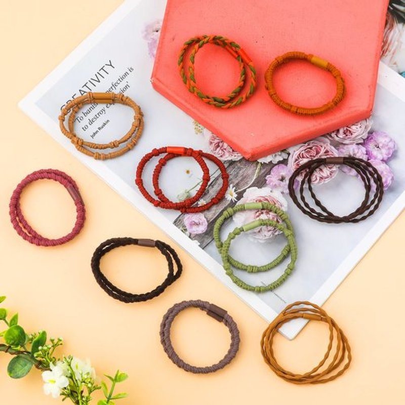 20pcs Hair Tie Bracelets for Women Men, Boho Hair Ties Bracelets Hair Elastics No Damage Ponytail Holders for Thick/Medium/Long Hair (4 Styles, 10 Colors)