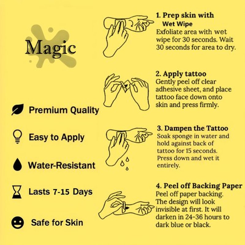 Boldink Temporary Tattoos,Semi Permanent Tattoos,15 Days Long Lasting Tattoo Stickers,Waterproof and Anti-reflective,Unique Design(Memento Mori Hand)