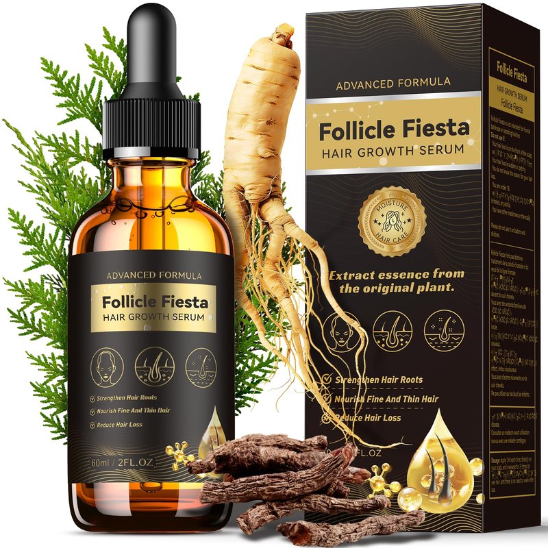Women‘s Hair Growth Serum Oil, 100% Natural Herbal Extracts, Root Revive Visibly Thickening Fuller Hair, Follicle Stimulator Scalp Serum for Hair Loss/Shedding,Thin, Dry & Damaged Treatment