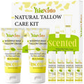 Beef Tallow for Skin: Organic Grass Fed Tallow Cream & Lip Balm Set – Natural Dry Skin Moisturizer for Face, Body, Hands & Lips