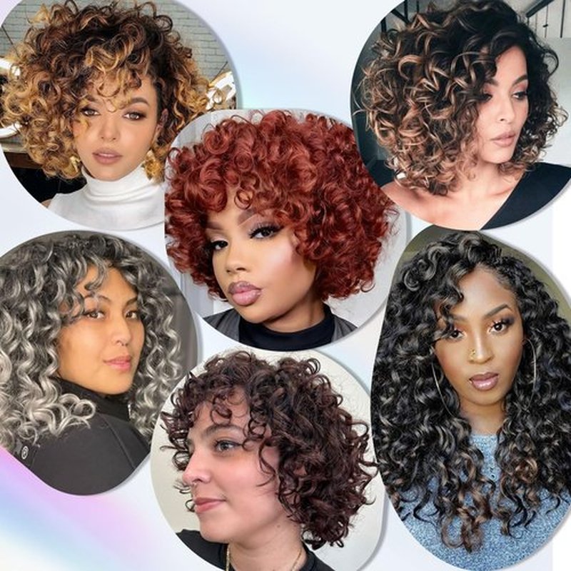 GoGo Curl Crochet Hair for Black Women 10 Inch Prelooped Ocean Wave Crochet Hair Curly Crochet Braids Deep Water Wave Beach Curl Synthetic Braiding Hair Extensions Soft as Human Hair 7 Packs 1B
