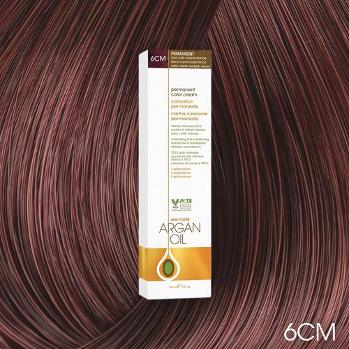 One N' Only Permanent Hair Color - Argan Oil Infused Dye for Rich, Accurate Tones - 6CM Dark Rusty Copper Blonde (3 oz)
