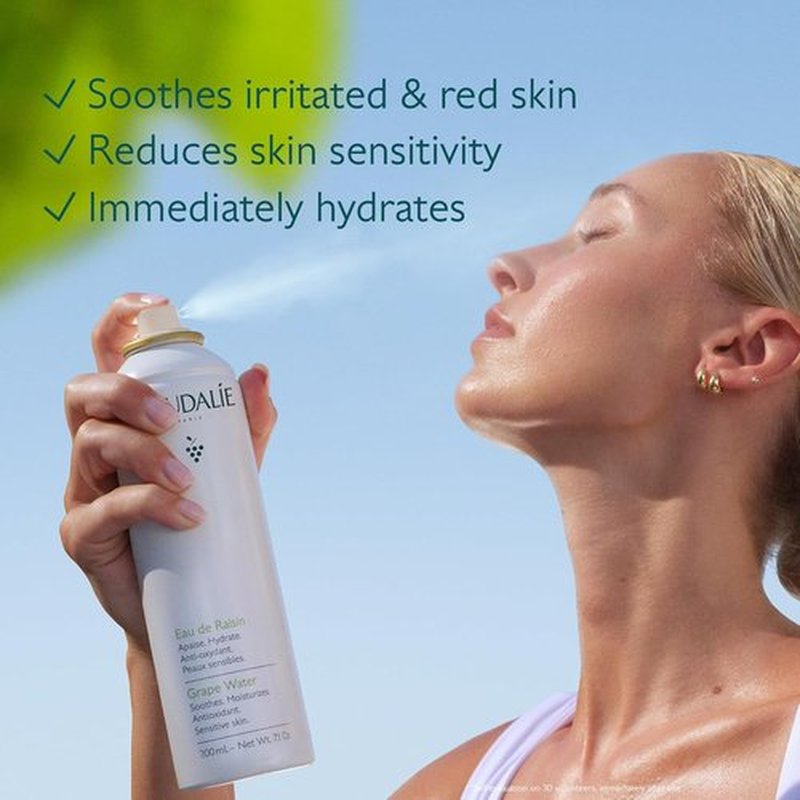 Caudalie Grape Water Face Mist - Soothing Organic Spray for Instant Hydration | Safe for Sensitive Skin