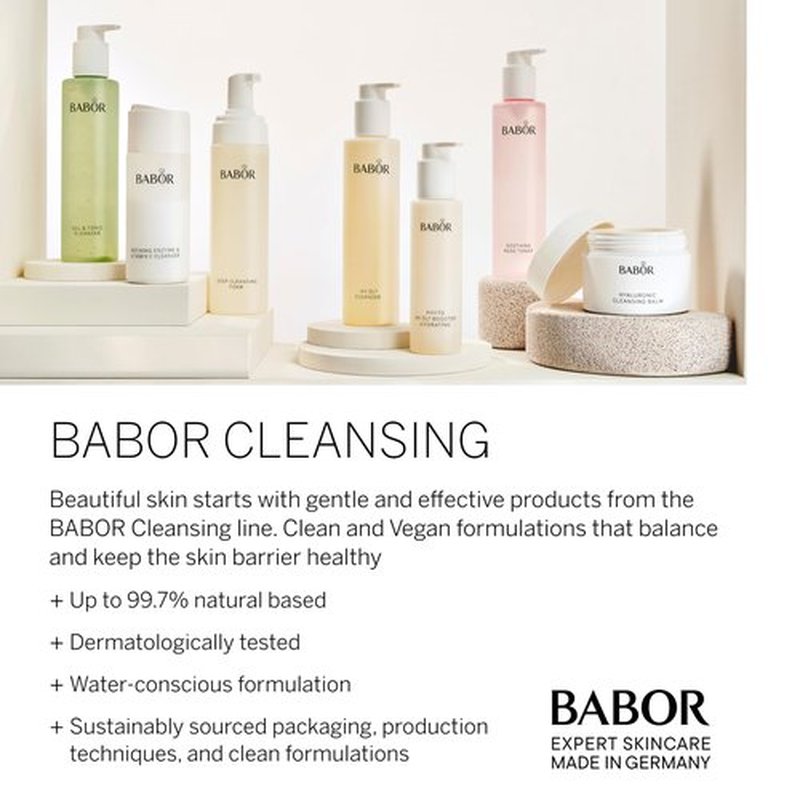 BABOR Phyto HY-OL Booster Facial Cleanser – Hydrating, Reactivating, Calming & Balancing Formulas for Dry, Sensitive & Oily Skin, 100ml
