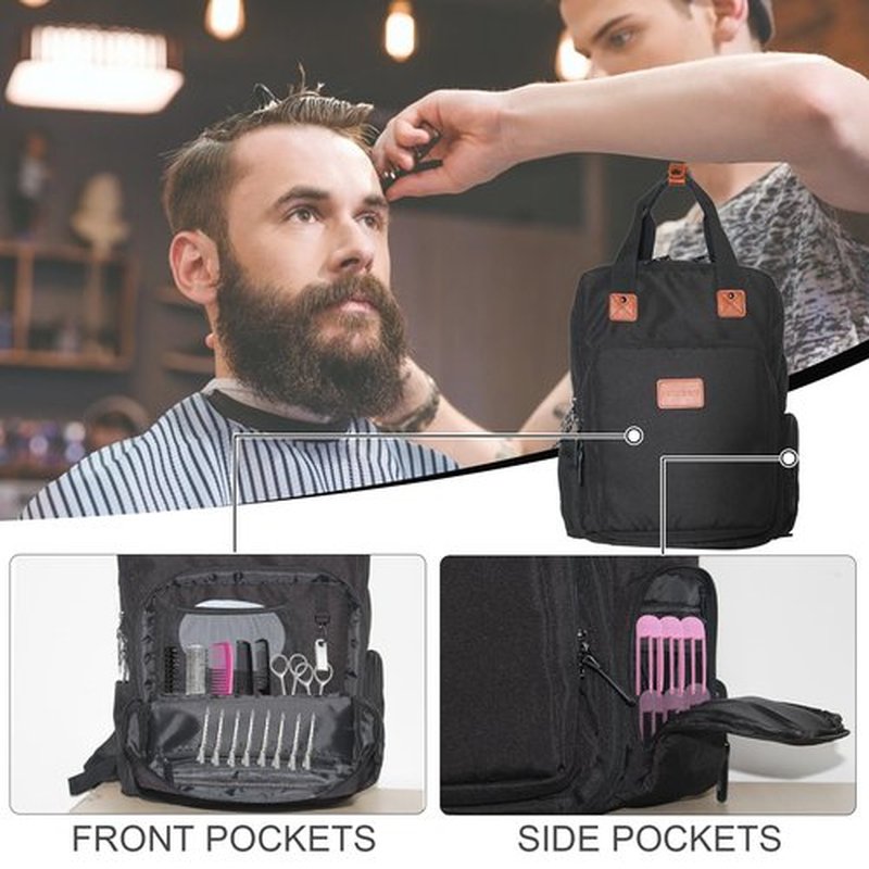 NADAENMF Barber Case Bags Backpack for Clippers and Supplies, Large Hairstylist Travel Bag Hair Stylist Travel Bag Cosmetology Bags Hair Cutting Kits