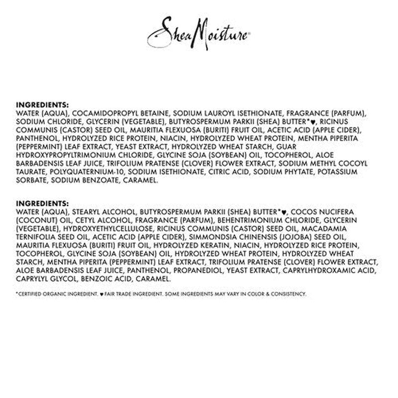 SheaMoisture Strengthen & Restore Shampoo and Conditioner Bundle Jamaican Black Castor Oil 2 Pack to Cleanse & Nourish Dry, Damaged Hair, 24 oz