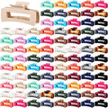 Hoteam 108 Pcs 4.1 Inch Large Hair Claw Clips Bulk Rectangular Big Hair Claws Matte Nonslip Banana Clip Plastic Barrettes for Women Gifts Accessories, 18 Colors