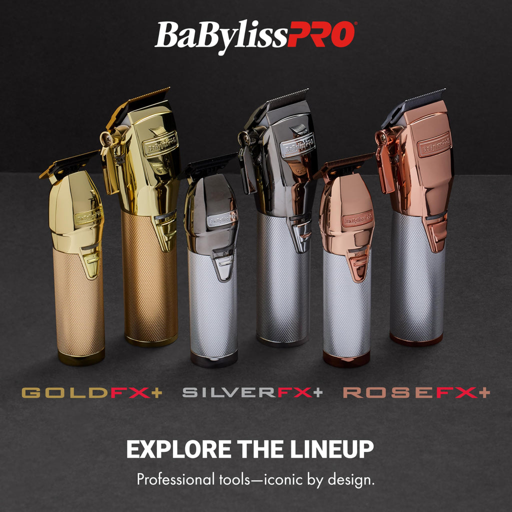 BaBylissPRO FX+ Professional Barber Cord/Cordless Facial Hair Trimmer for Men, All-Metal Beard Trimmer for Men, Lithium Battery, 4-Hour Runtime, USB-C Charging