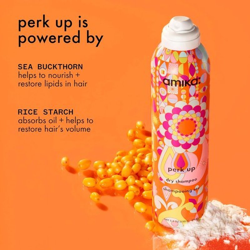 Amika Perk Up Talc-Free Dry Shampoo - Refresh Roots with Volume, No White Residue, All Hair Types