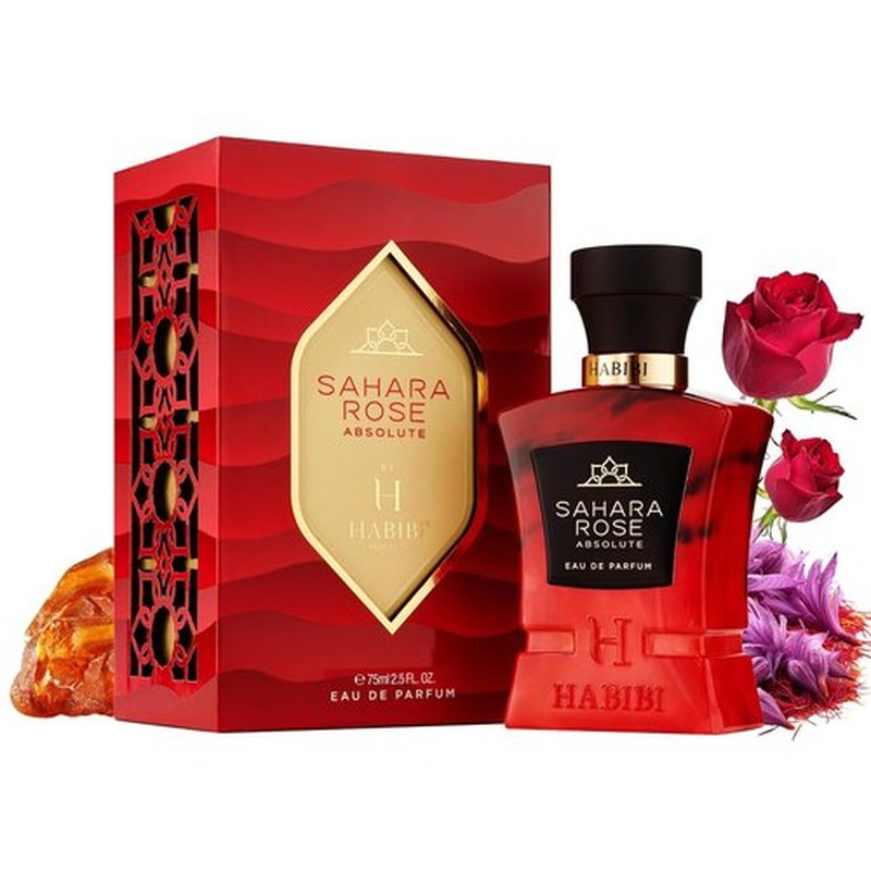 H HABIBI Sahara Rose Absolute Eau de Parfum - Luxury Long-Lasting Rose Fragrance | 75 ml (2.5 fl oz)
