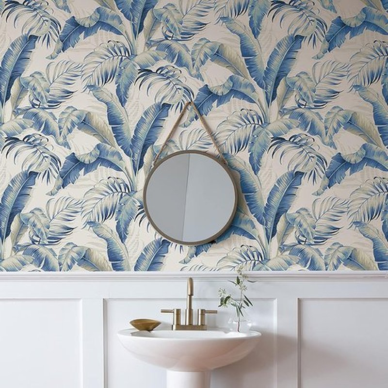 Tommy Bahama - Tropical Peel and Stick Wallpaper | Vinyl for Bedroom, Kitchen & Powder Room - 30.75 Sq Ft (Azure)