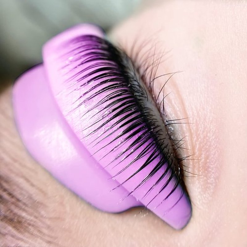 Eyelash Perm Pads Lash Lift Rods Eyelash Lift Shields Silicone Pads 9 Sizes 18 Piece Reusable Soft Lash Lift Pads Shield for Different Length Eyelashes Perfect Lifting (Violets)