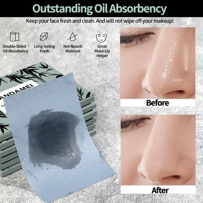 FANDAMEI 1800 Counts Oil Blotting Sheets For Face, Oil Blotting Papers For Face, Blotting Paper for Oily Skin, Oil Absorbing Sheets, Oil Control Film, Oil Absorbing Tissues