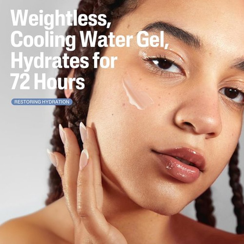Cetaphil Deep Hydration Water Gel - 72 Hour Moisturizer with Hyaluronic Acid | Fragrance-Free, 1.7 oz