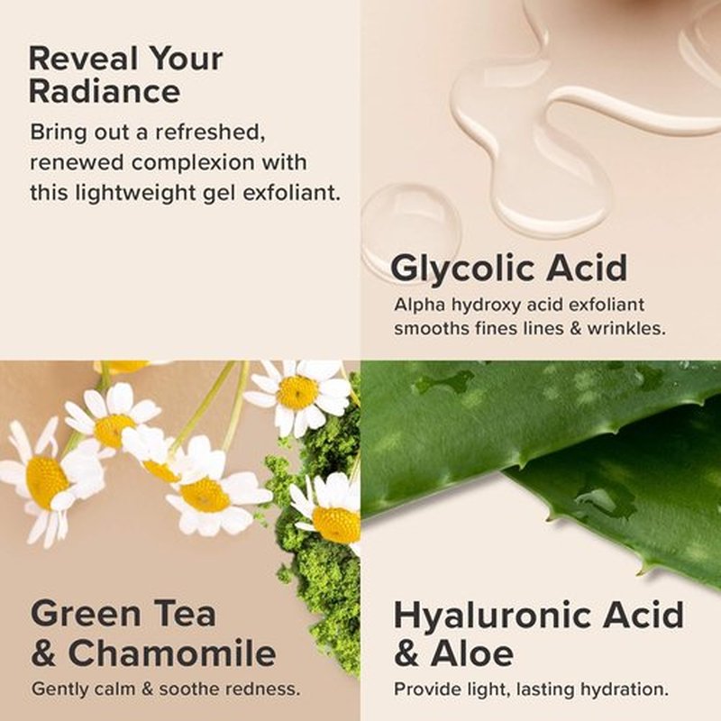 Paula's Choice AHA Exfoliant Gel - 8% Glycolic Acid with Chamomile & Green Tea | Gentle Leave-On for All Skin Types