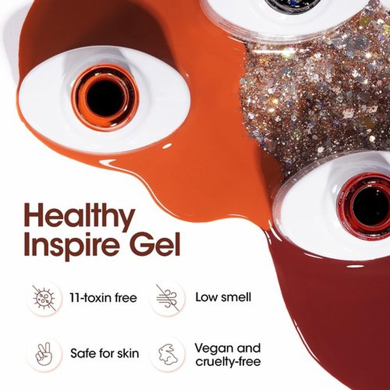 GELLEN Gel Nail Polish Set, 6 Colors Warm Brown Gel Polish Set Caramel Neutral Beige Glitter Brown Nail Gel Polish Pumpkin Soak Off UV Gel Nail Kit Manicure DIY Nail Art Gifts for Women
