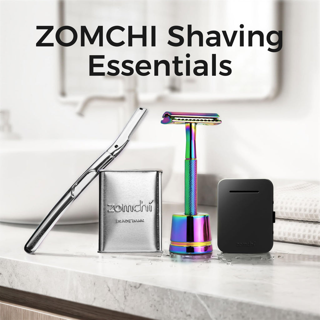 ZOMCHI Double Edge Safety Razor for Men & Women, Rainbow
