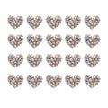 Beaupretty 20Pcs Heart Rhinestone Nail Art Decals 3D Flat Back Gems for Diy Manicure and Body Decoration