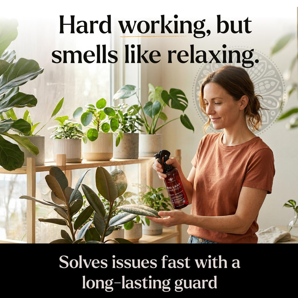 Neem Oil Spray for Plants – Big Leaf Energy + Essential Oils – Ready to Use Organic Plant Wash to Protect Outdoor & Indoor Plants, Made in USA (16 fl oz)