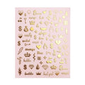 Impressed 5 Sheets Gold Holographic Nail Art Stickers - 500+ Small Customized Nail Decals for Fake Nail Design Decorations – Cute Salon Nails Accessories - Manicure Décor Supplies for Women and Men