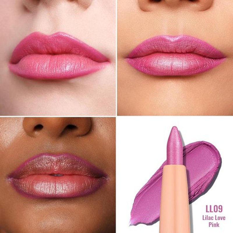 Oulac Waterproof Lipliner Pencil - Smooth, Creamy, Retractable Lip Makeup | Vegan & Cruelty-Free, LL09 Lilac Love Pink