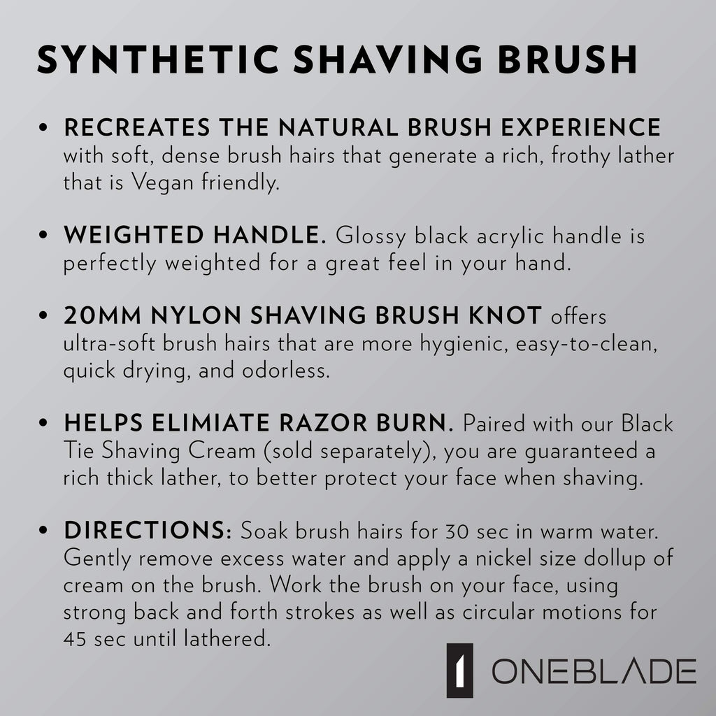 Synthetic Shaving Brush with 20mm Knot by OneBlade