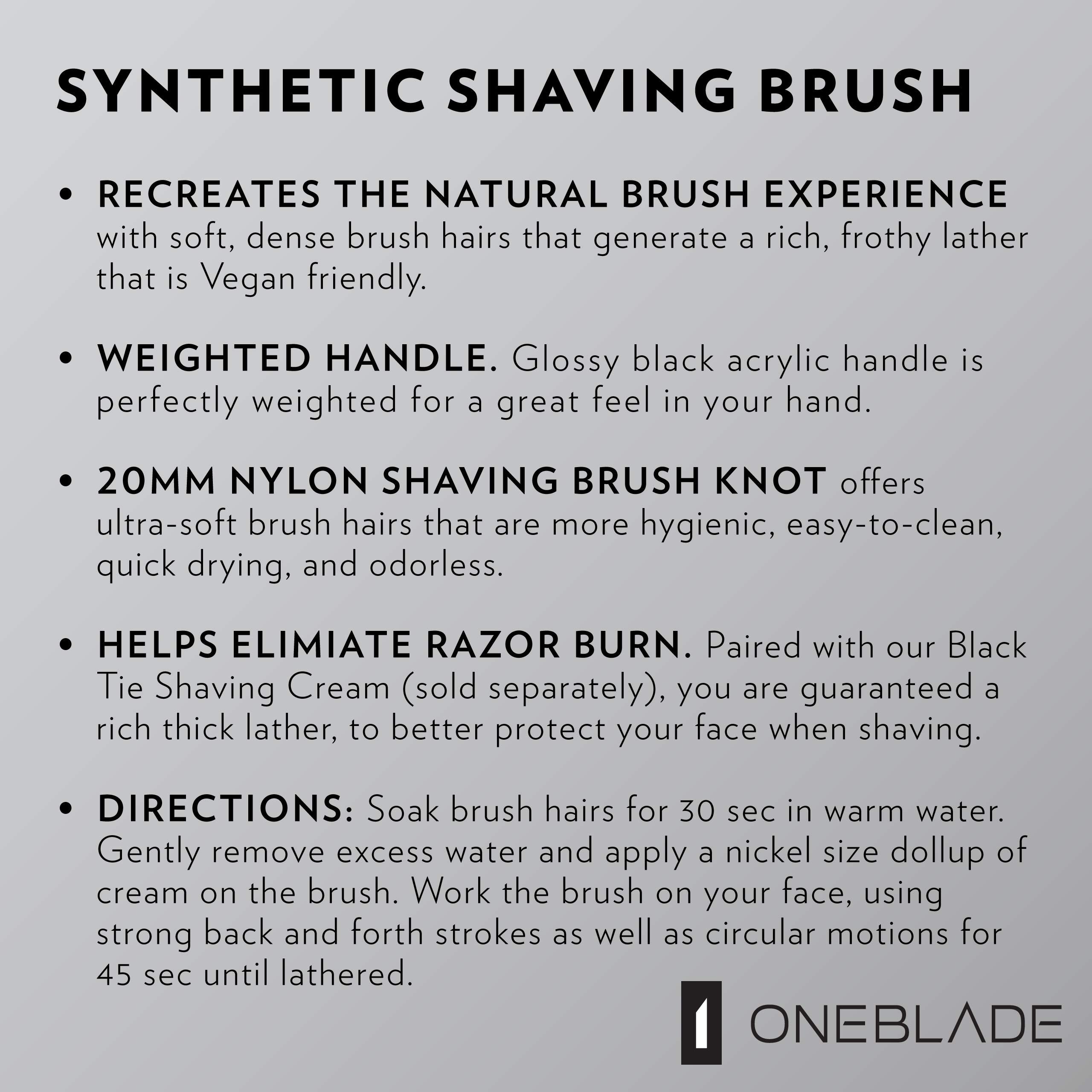 Synthetic Shaving Brush with 20mm Knot by OneBlade