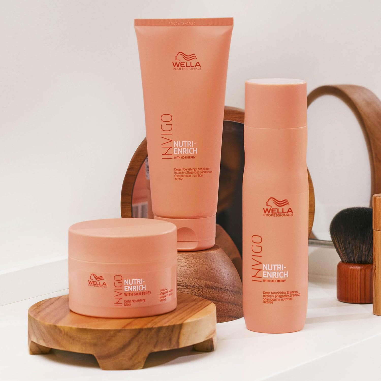 Wella Professionals Invigo Nutri-Enrich Bundle - Leave-In Wonder Balm & Frizz Control Cream | Deep Nourishment for Dry Hair