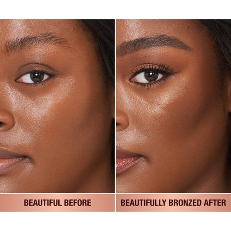 Charlotte Tilbury Beautiful Skin Face Makeup & Body Cream Bronzer - Hydrating Hyaluronic Acid & Pro Vitamin D3 to Blur for a Sun-Kissed Glow - Up to 16Hr Wear, Sweat & Humidity Proof - 4 Deep