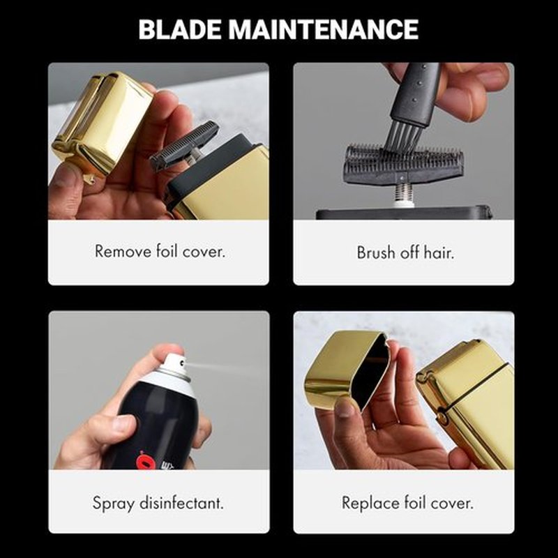 BaBylissPRO METALFX Double Foil Shaver - Portable Cordless Electric Razor for Close Shaving