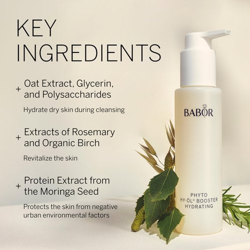 BABOR Phyto HY-OL Booster Facial Cleanser – Hydrating, Reactivating, Calming & Balancing Formulas for Dry, Sensitive & Oily Skin, 100ml