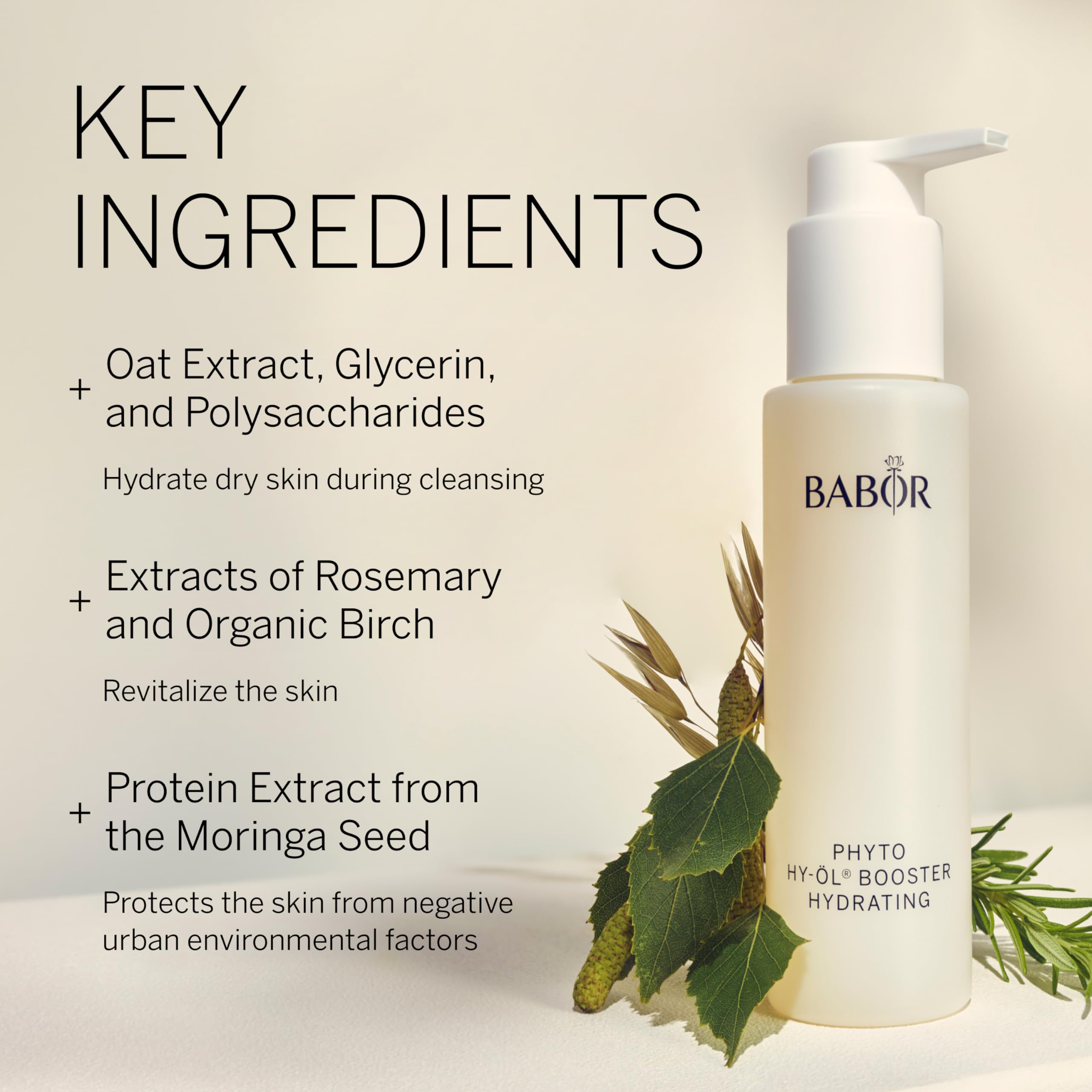 BABOR Phyto HY-OL Booster Facial Cleanser – Hydrating, Reactivating, Calming & Balancing Formulas for Dry, Sensitive & Oily Skin, 100ml