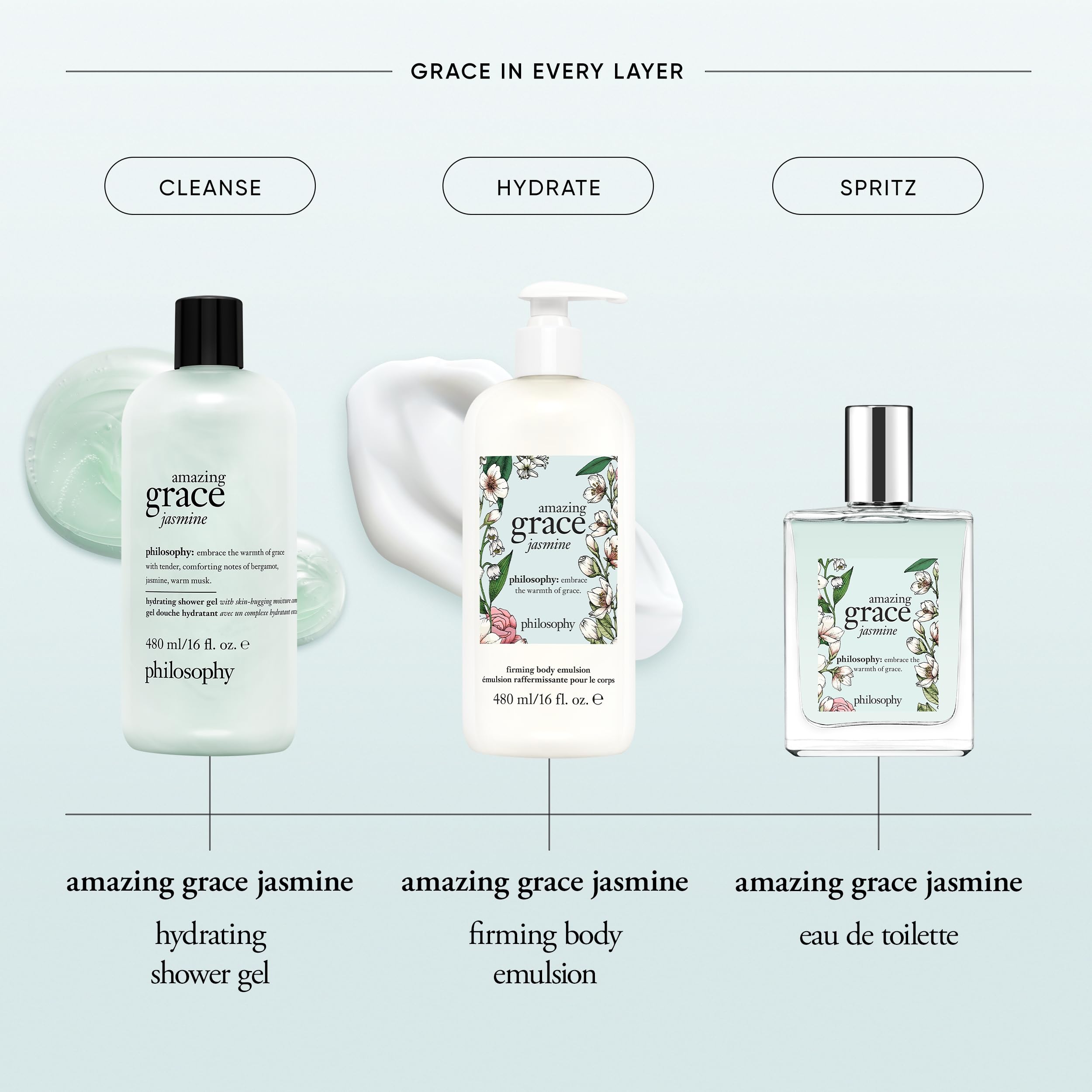 philosophy amazing grace jasmine shower gel 16 fl oz