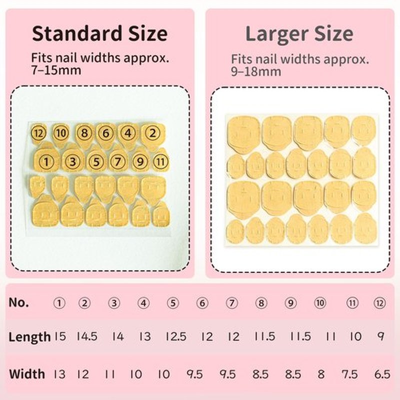 Sun&Beam Nails Adhesive Tabs 25 Sheets for Press On False Nail Tip Gel Glue Double Sided Tape Stickers Waterproof Transparent Strong Sticky (25 Sheet with kit Box)