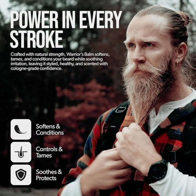 Beard Struggle Warrior’s Beard Balm - Non-Greasy Low-Hold Formula | Luxurious Cologne-Grade Fragrance - 50g