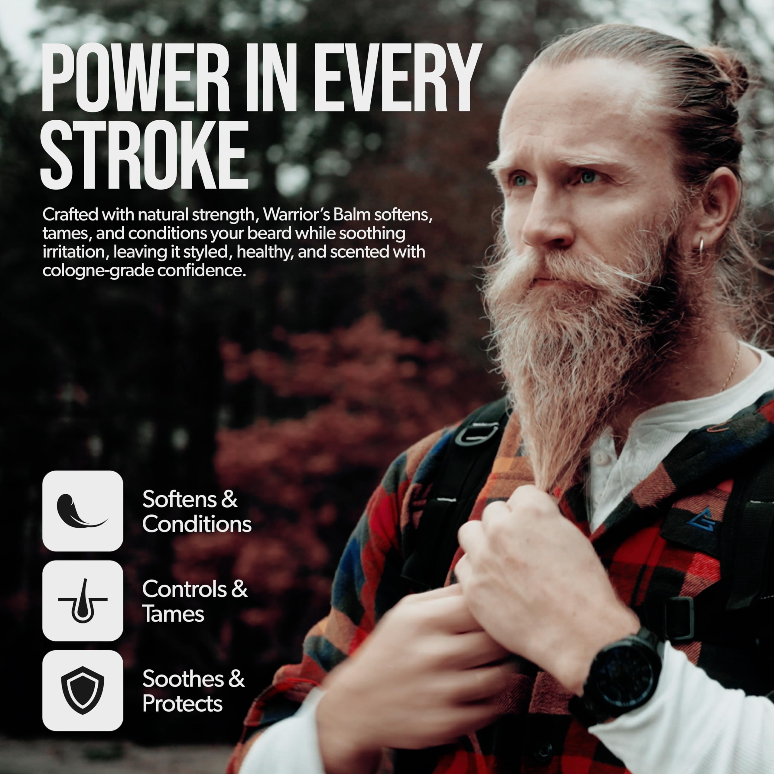 The Beard Struggle Warrior’s Beard Balm - Platinum Collection, Aesir's Triumph - Non-Greasy Low-Hold Formula, Luxurious Cologne-Grade Fragrances 100% Natural and Plant-Based Ingredients - 50g