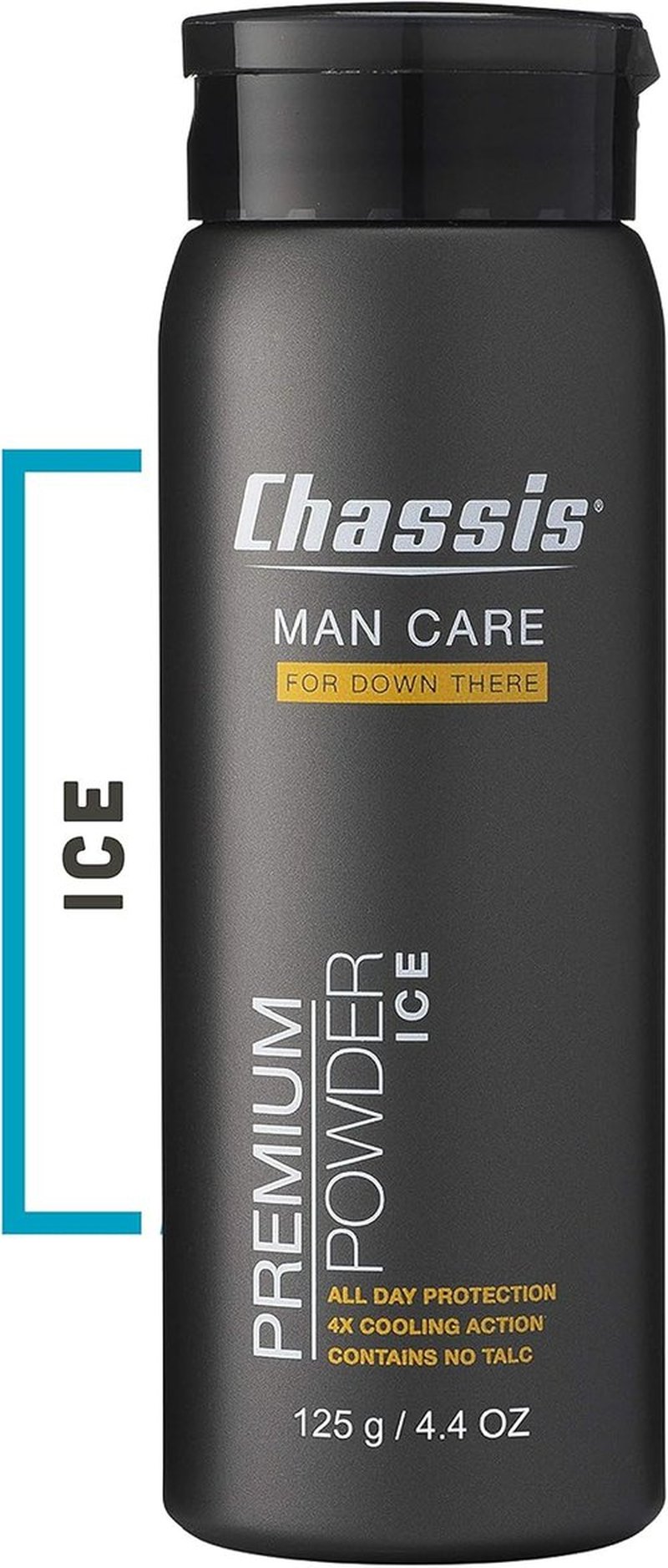 Chassis Ice Premium Body Powder - Talc-Free Odor-Absorbent Deodorant for Men | Anti-Chafing & Friction Defense