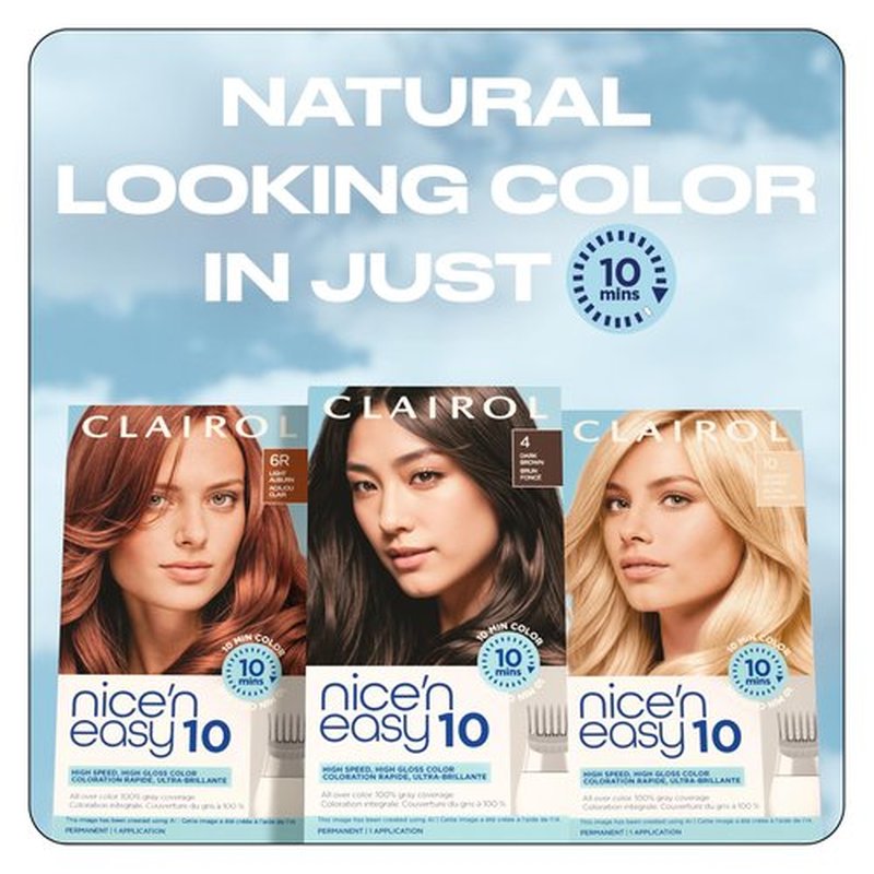 Clairol Nice'N Easy 10 Permanent Hair Dye, 5A Medium Ash Brown Hair Color, Pack of 1