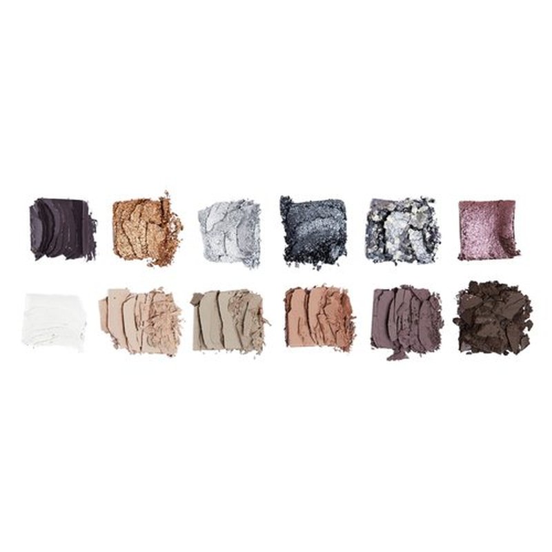 Revolution, The Smokey Icon Grunge Palette, 12 Ultra-Pigmented Matte & Shimmer Finishes & Shades, Long-Lasting & Blendable, Vegan & Cruelty-Free, 3.53 oz