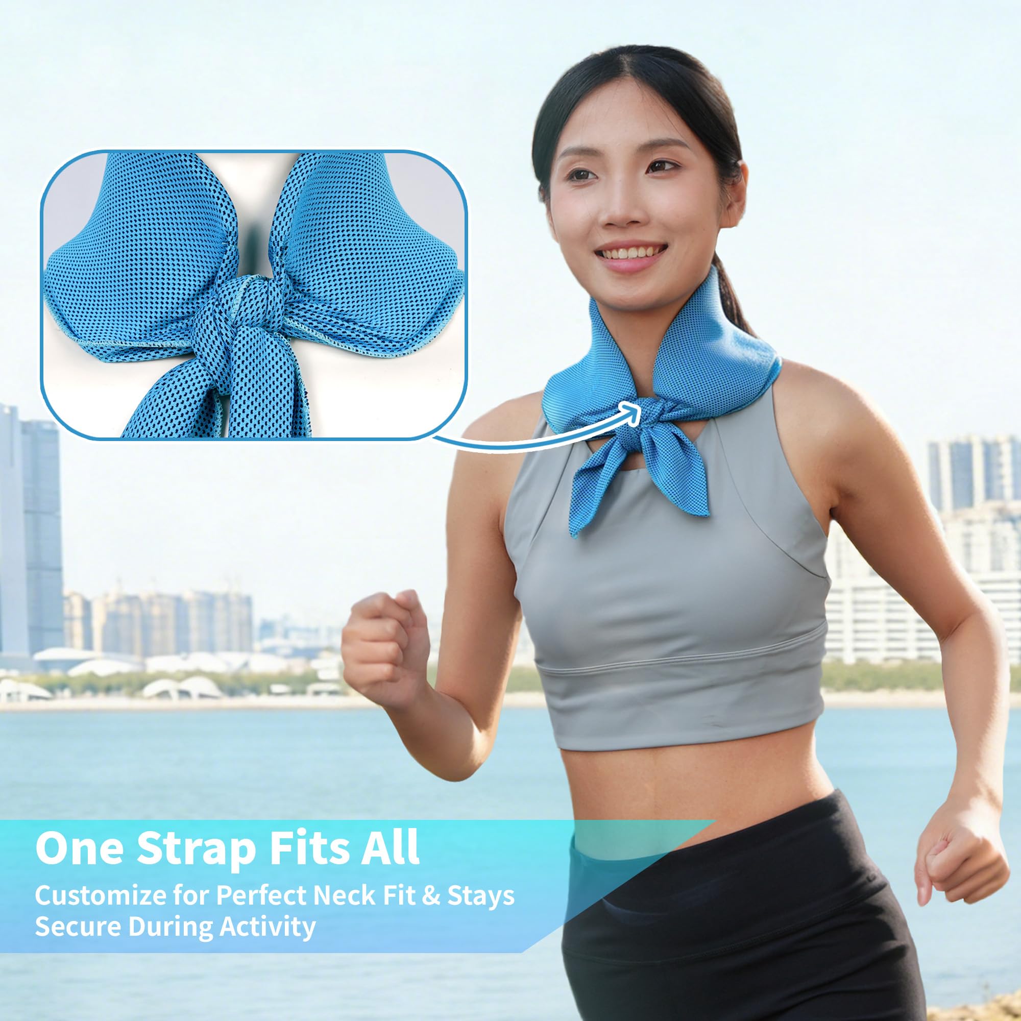TopAcsy Widened Cooling Neck Wraps Long Lasting Neck Ice Pack Wrap